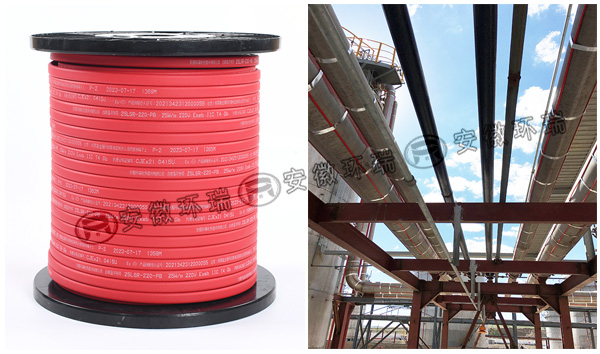 電伴熱帶和在化工管道上安裝圖